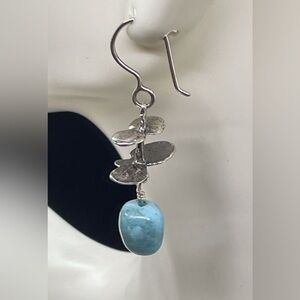 Sterling silver and turquoise drop earrings